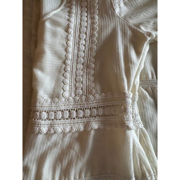 Sweet Baby Jamie by Jamie Mizrahi lace embroidered dress, Ivory, Large Preowned - Picture 3 of 6